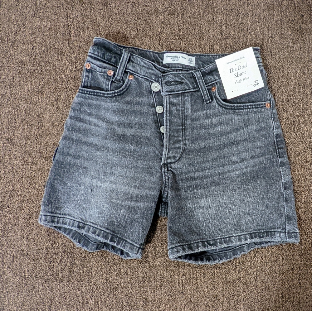 High rise dad shorts
